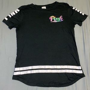 PINK Victoria’s Secret Black T-Shirt ( tropical )